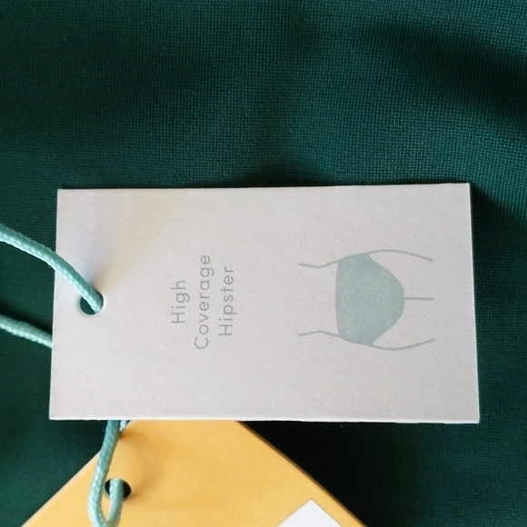 New with Tags Kona Sol Emerald Green High Coverage Hipster Bikini Size 20W/22W - Picture 5 of 9